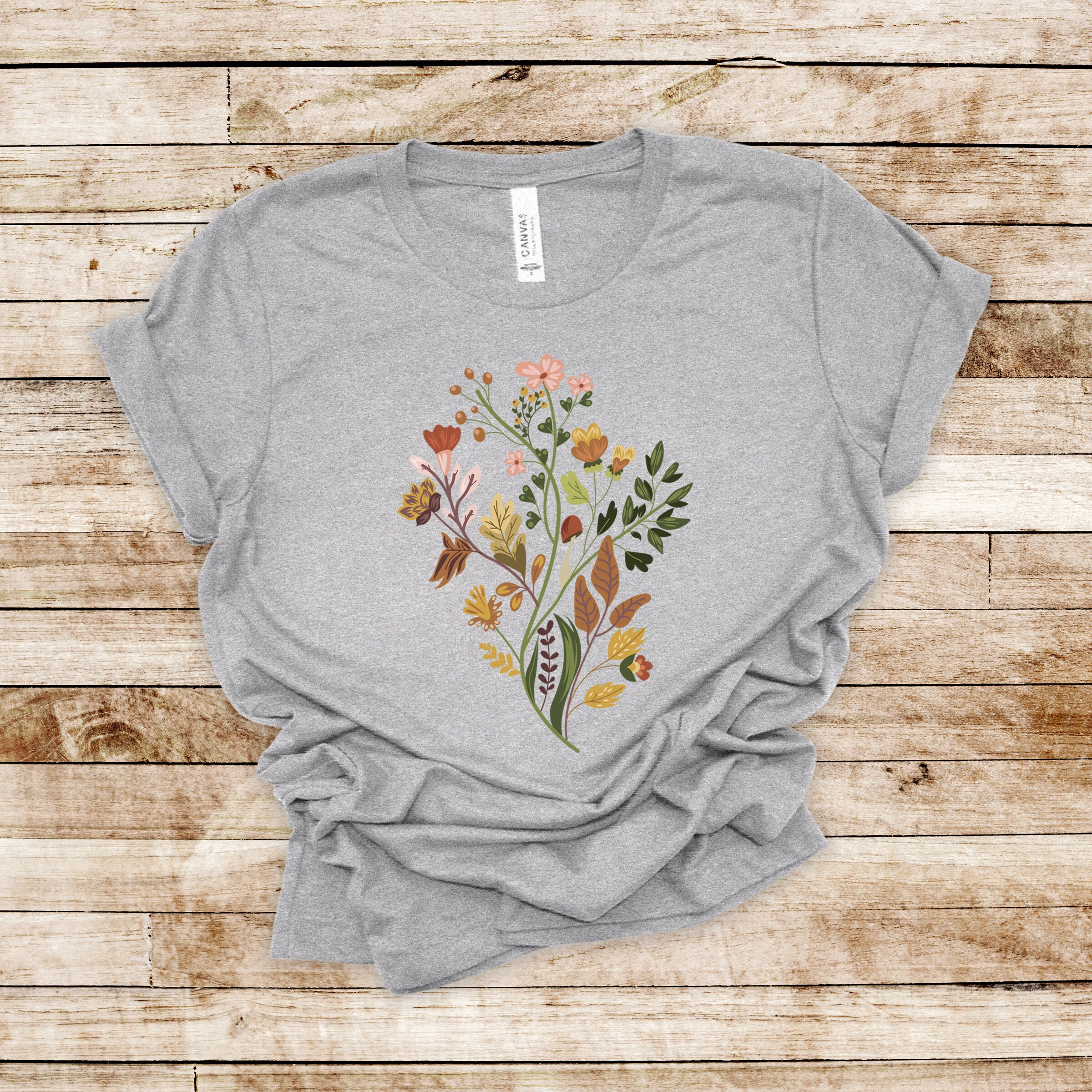 Vintage flower leaf shirt yv42187