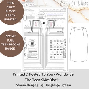 Peut inclure: Un patron de couture imprimable en noir et blanc pour une jupe pour adolescente. Le patron comprend des instructions pour couper et coudre la jupe. Le patron est pour les âges 9-15 et les hauteurs 134-170 cm.