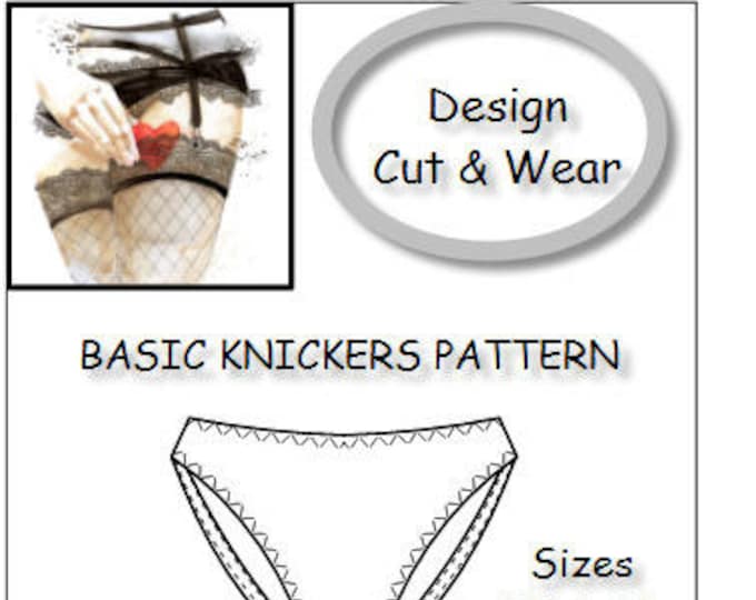 Basic Knickers Pants Briefs Pattern Block. PDF Instant Etsy UK