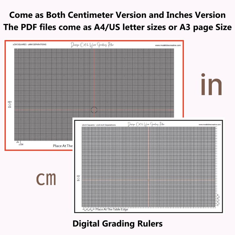 Letter Paper Guide Ruler Mini Grading Course - Traditional Grading Ruler in PDF Format - CM ...