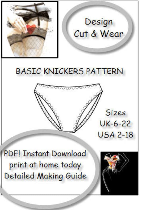 Basic Knickers Pants Briefs Pattern Block. PDF Instant - Etsy UK