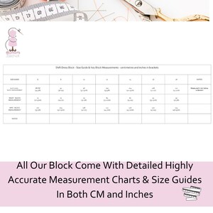 Fashion Pattern Block SHIFT DRESS BLOCK Sizes 6 to 18 Uk 2-14 Usa Sloper-Semi Fitted Shape Tools For Pattern Designers Printed Version image 3