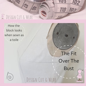 Basic Fitted Bodice Block UK 4-22 USA 0-18 & EU size conversions Ideal for Designer Pattern Makers and Dressmakers Printed and Posted image 5