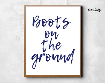 Home Office Wall Art | Boots on the Ground | Corporate Jargon | Work From Home Office Decor | Funny Office Wall Art | Digital Download