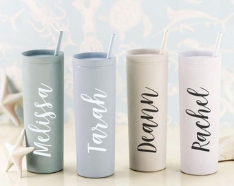 Personalized Tumbler, Personalized Gift for her, Vacation Tumblers, Girls Trip Cup, Personalized Water Bottle, Beach Trip Gift, Sage