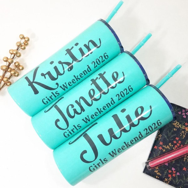 Personalized Stainless Steel Tumbler for Girls Trip Under 20, Beach Cups for Birthday Trip Tumbler for Gift for Cruise