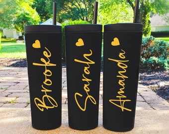 Personalized Acrylic Tumbler | Personalized Bridesmaid Gifts | Girls Trip Cups |  Bridesmaid Proposal Idea | Bach Cups | Bachelorette Favors