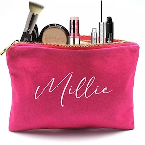 Personalized Make Up Bag, Make Up Bag, Girl Gift, Bridesmaid Make Up Bag Name, Birthday Gift Ideas for Girl, Mothers Day Gift, Party Favor