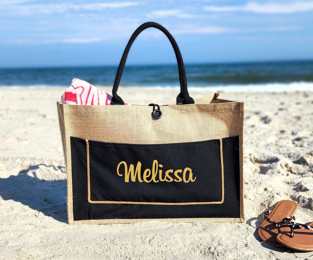 Personalized Tote Bag For Women Custom Beach Bags With Name Best Friend Gifts For Birthday Wedding Bride Bridesmaid