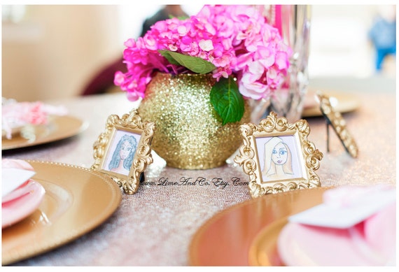 Bridal Shower Decorations Wedding Centerpiece Gold Glitter Etsy