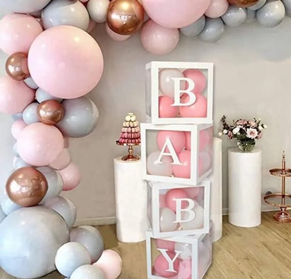 Baby Shower Decoration: Transparent Paper Boxes, Baby Shower Favor Idea, Shower for Boy, Shower Decor for Girl
