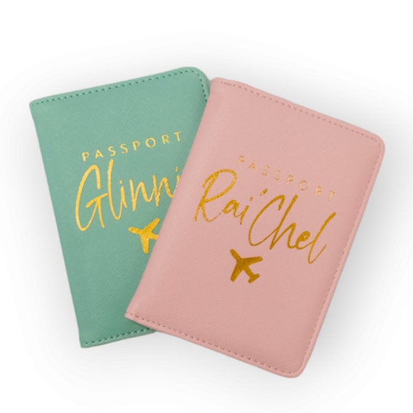 Personalized Passport Cover | Passport Holder | Gift Idea for Her | Personalized Travel Gift| Girls Trip Gift | Birthday Trip Favors