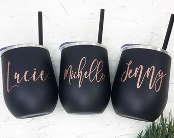 Personalized Tumbler Bachelorette Party Favor Ideas Bridesmaid Gift Idea for Her Girls Trip Cups Birthday Gift for Her Name Cup