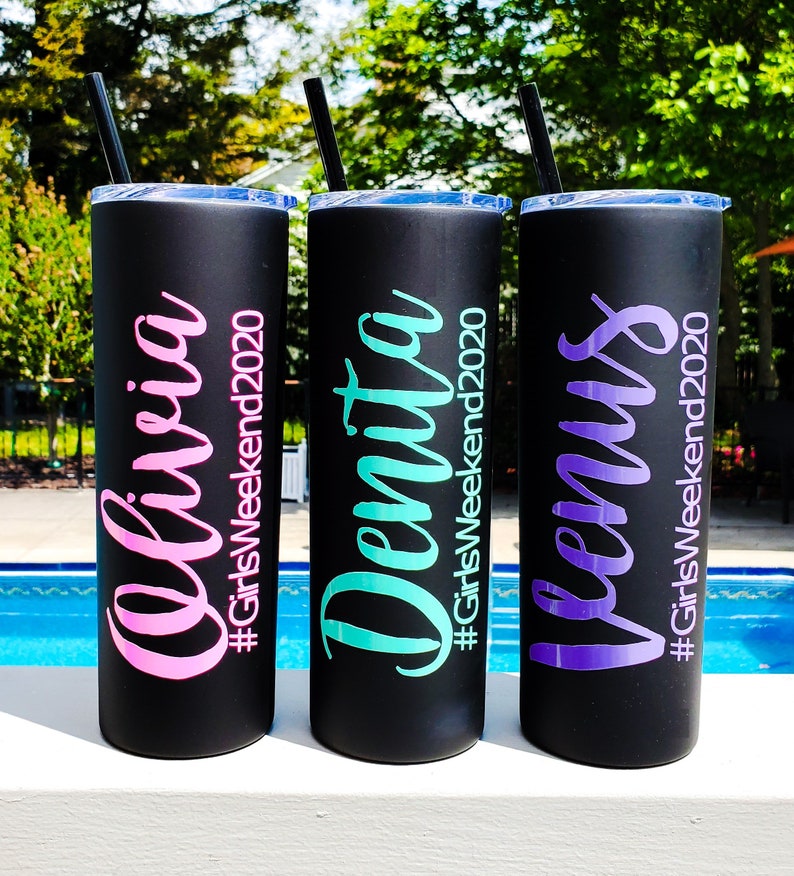 Girls Weekend Gift Personalized Tumbler Stainless Steel Etsy