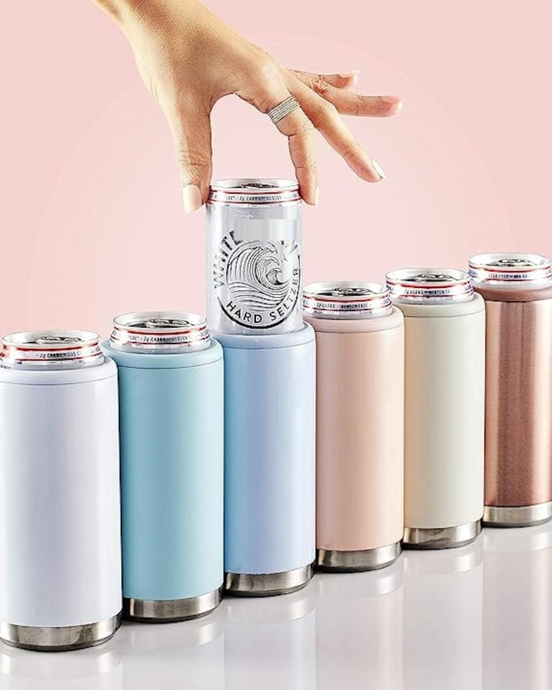 Personalized Stainless Steel Skinny Can Cooler: Seltzer Cozies bild 5
