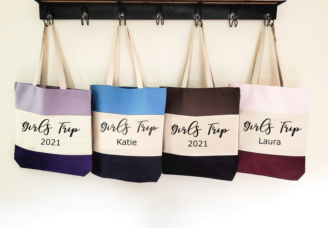 Personalized Tote Bag, Girls Trip Bag, Girls Trip Gift, Canvas Tote Bag ...
