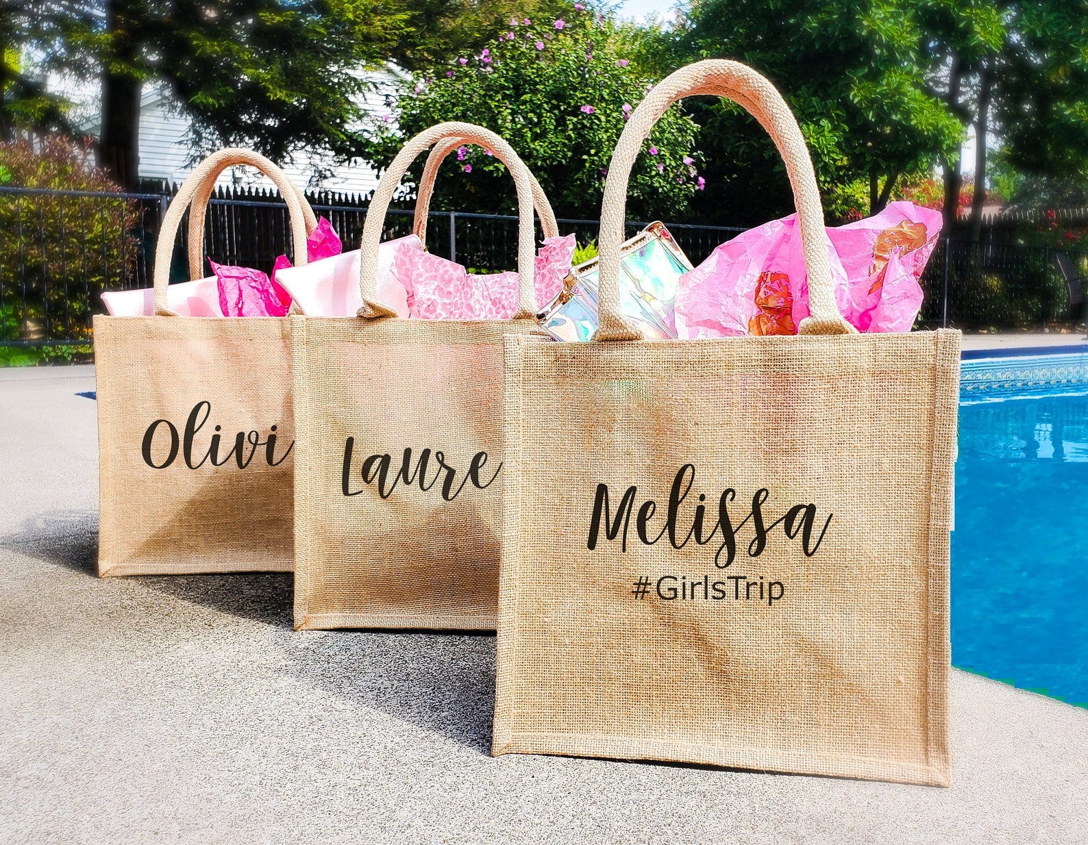 Personalized Girls Trip Beach Bag Girls Trip Gift Tote Gift - Etsy