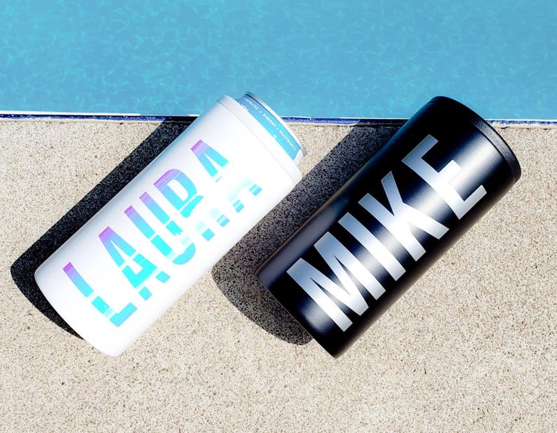 Personalized Stainless Steel Skinny Can Cooler: Seltzer Cozies bild 4