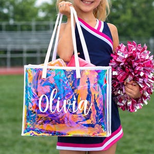 Personalized Beach Bag: Young Woman Gift, Tween Gift Idea, Tote Bag for Daughter, Cheer Bag, Girls Trip Birthday Bags image 3