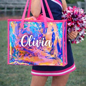 Personalized Beach Bag: Young Woman Gift, Tween Gift Idea, Tote Bag for Daughter, Cheer Bag, Girls Trip Birthday Bags image 11