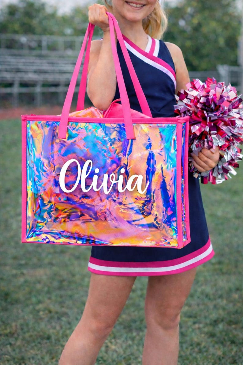 Personalized Beach Bag: Young Woman Gift, Tween Gift Idea, Tote Bag for Daughter, Cheer Bag, Girls Trip Birthday Bags image 11
