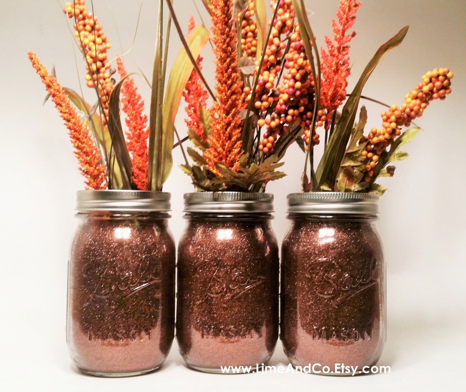 Rustic Fall Decor Fall Bridal Shower Theme Fall Mason Jars Etsy