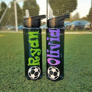 Soccer Water Bottle Kids Water Bottle Personalized Kid Christmas Gift Kid Soccer Team Sports Water Bottle Back to School Water Bottle