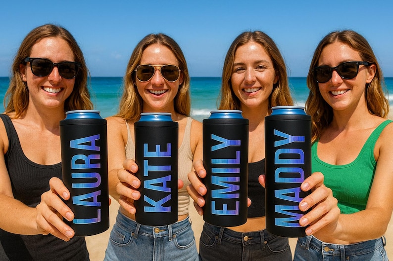 Personalized Stainless Steel Skinny Can Cooler: Seltzer Cozies bild 2