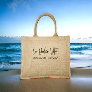 Burlap Tote Destination Wedding Welcome Bag Wedding Party Thank You Gift Destination Wedding Favor Bridesmaid Gift Bag Beach Wedding Favor