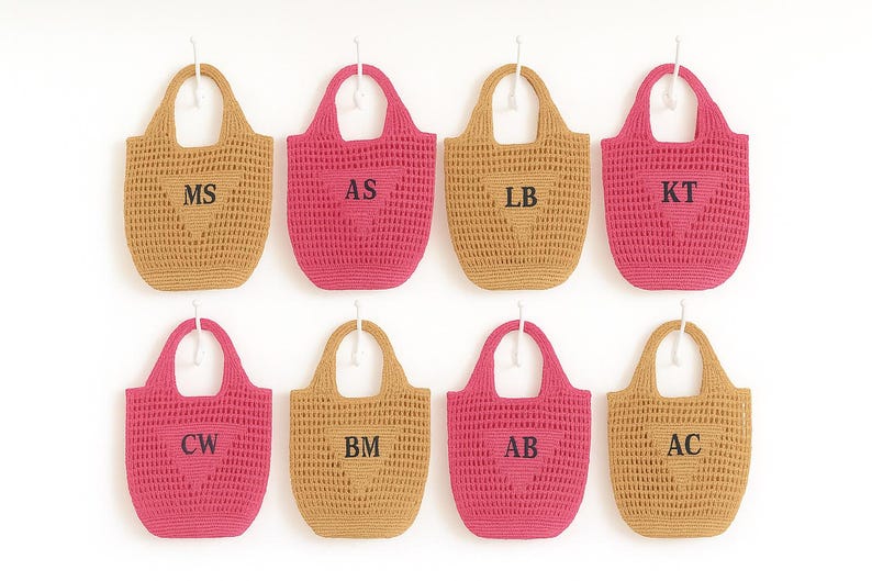 Personalized Raffia Beach Bag: Handwoven Bachelorette Party Favor, Mothers Day Gift Idea image 7