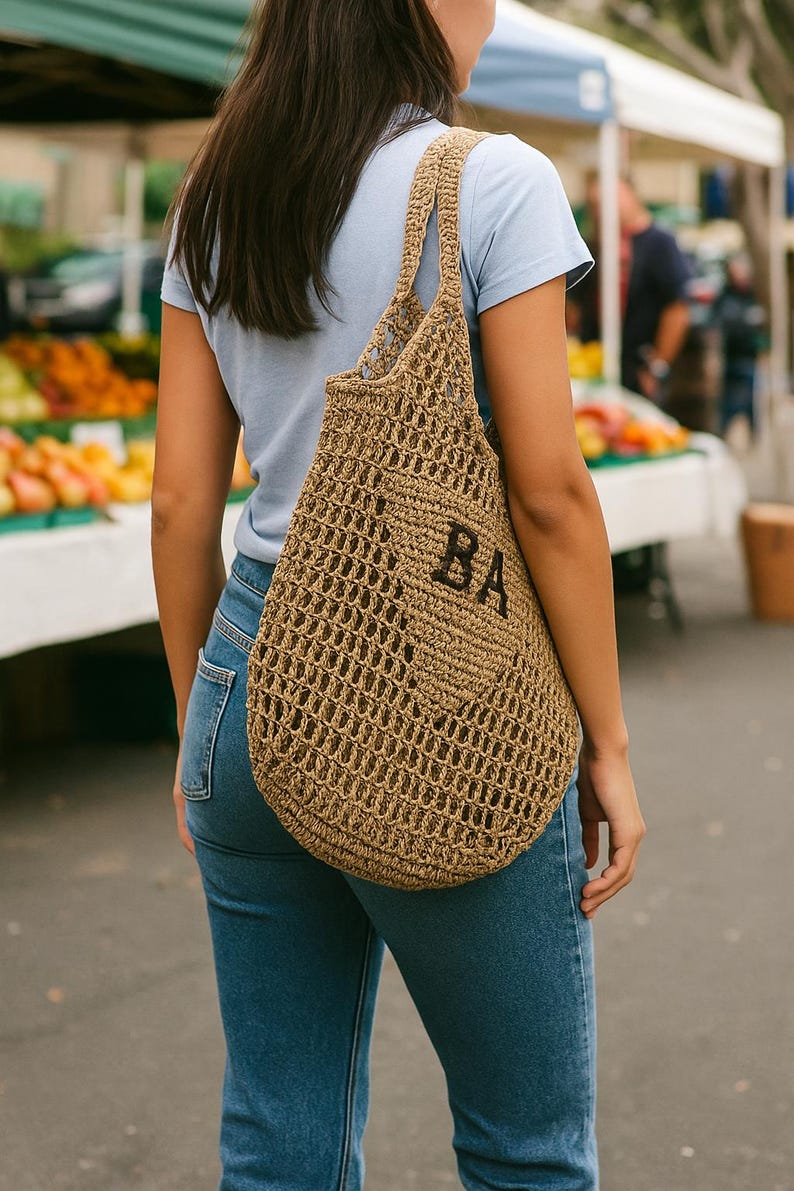 Personalized Raffia Beach Bag: Handwoven Bachelorette Party Favor, Mothers Day Gift Idea image 10