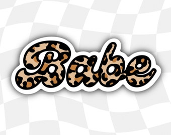 Leopard Babe Sticker / Vinyl Sticker /  Laptop Sticker /  Waterproof Sticker /  Hydroflask Sticker / Leopard Sticker