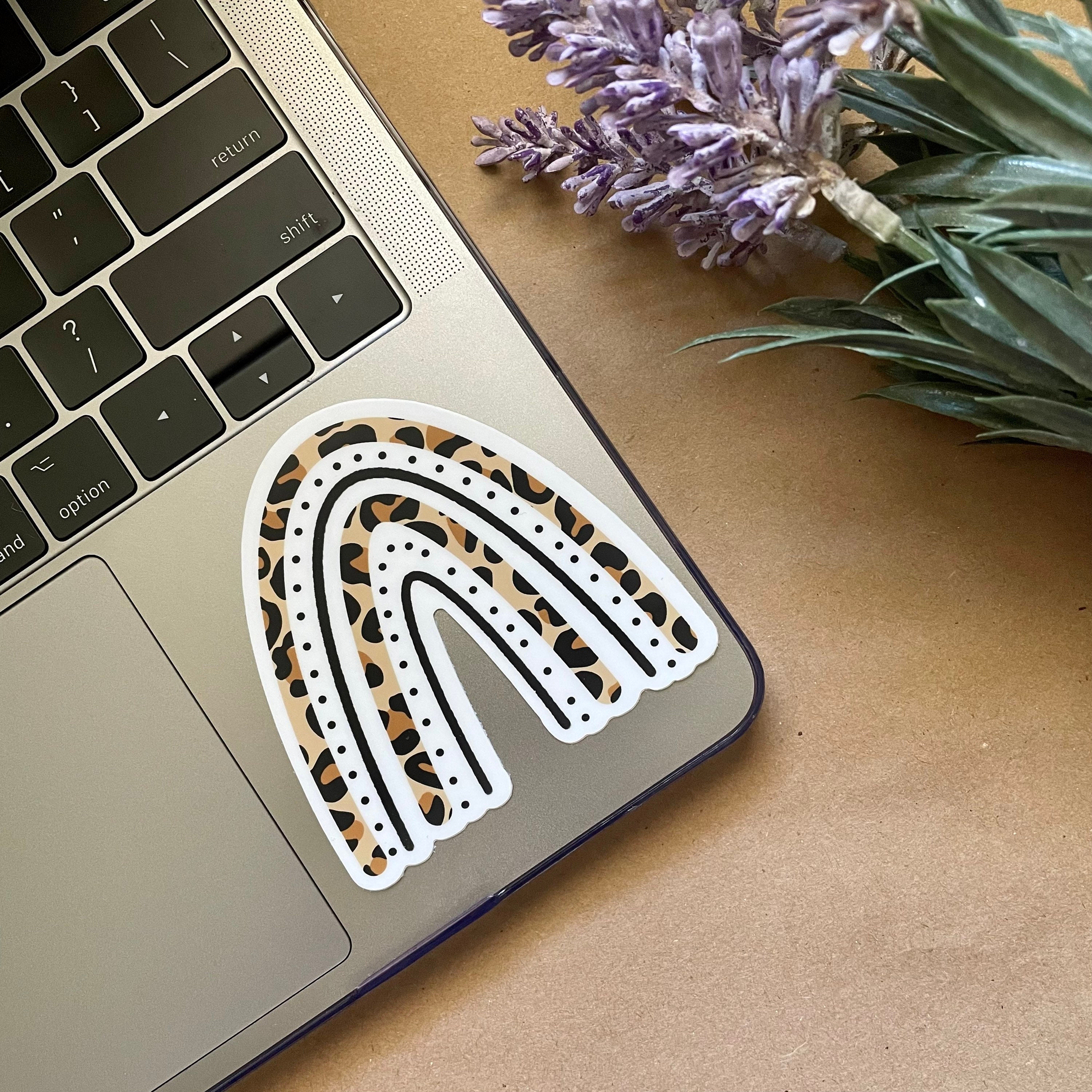 Leopard Rainbow Sticker / Vinyl Sticker / Laptop Sticker / Waterproof ...