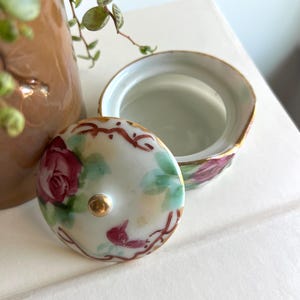 Vintage Mini Rose Top Pin Jar