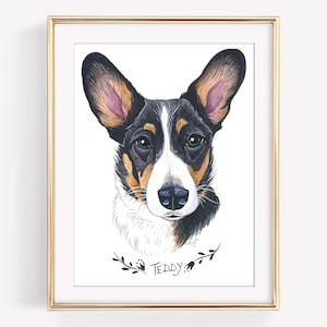 Custom Dog Portrait. Custom Pet Portrait. Custom Pet Painting. Pet Painting. Dog Portrait. 5x7in