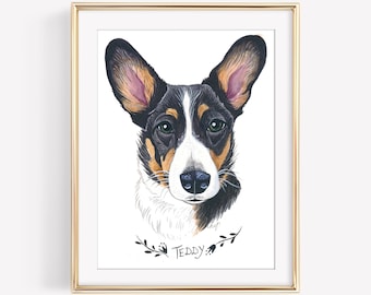 Custom Dog Portrait. Custom Pet Portrait. Custom Pet Painting. Pet Painting. Dog Portrait. 5x7in