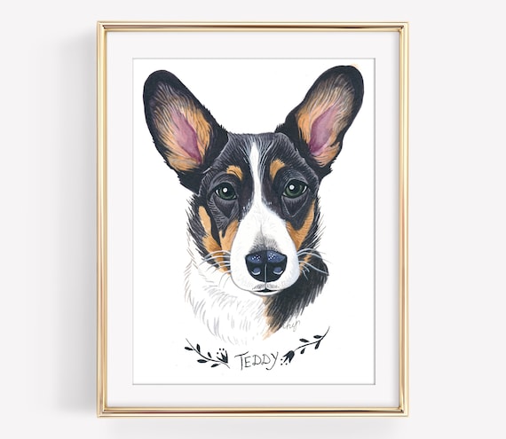 Custom Dog Portrait. Custom Pet Portrait. Custom Pet Painting. Pet Painting. Dog Portrait. 5x7in