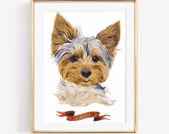 Custom Dog Portrait. Custom Pet Portrait. Custom Pet Painting. Pet Painting. Dog Portrait. Pet Portrait Custom. Pet Watercolor. 8x10in