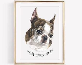 Custom Dog Portrait. Custom Pet Portrait. Custom Pet Painting. Pet Painting. Dog Portrait. 5x7in