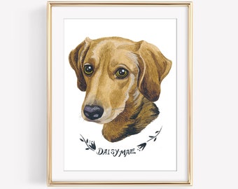 Custom Dog Portrait. Custom Pet Portrait. Custom Pet Painting. Pet Painting. Dog Portrait. 5x7in