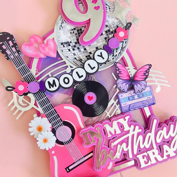 3D Swift Inspired Cake Topper, Custom Eras Themed Birthday Decor, Music Fan Party Decoration, Personalised Cake Accessory