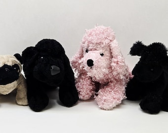 Vintage Webkinz Pink Poodle Dog Plush With No Tag, Ganz Plush (9