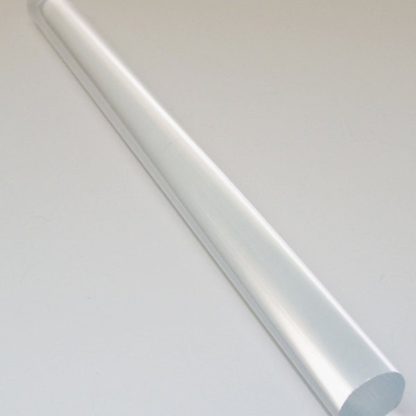 Clear Acrylic Plastic Extruded Plexiglass Rod Lucite Diameter 1/2" 3/4" 7/8" 1" by 24" Length