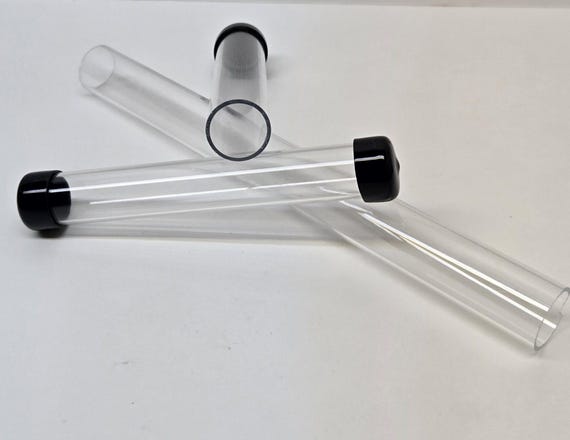 24" Clear Acrylic Plexiglass Tube: DIY Craft Supplies End Caps Optional