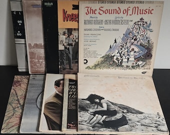 Vintage LP Vinyl-Schallplatten Lot: Rock, Pop, Folk, Jazz, Country (10 Schallplatten, 1960er-90er Jahre)