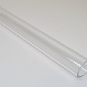 Clear Acrylic Plastic Extruded Plexiglass Tube Lucite 1.5&quot; x 1.25&quot; .125&quot; Wall 2&quot; 4&quot; 6&quot; 8&quot; 10&quot; 12&quot; 18&quot;