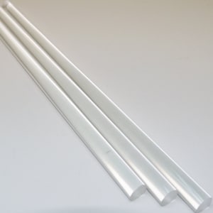 Clear Acrylic Plastic Rods: 3/16&quot;, 1/4&quot;, 3/8&quot;, 1/2&quot; Diameter, 24&quot; Length (3 Pc)