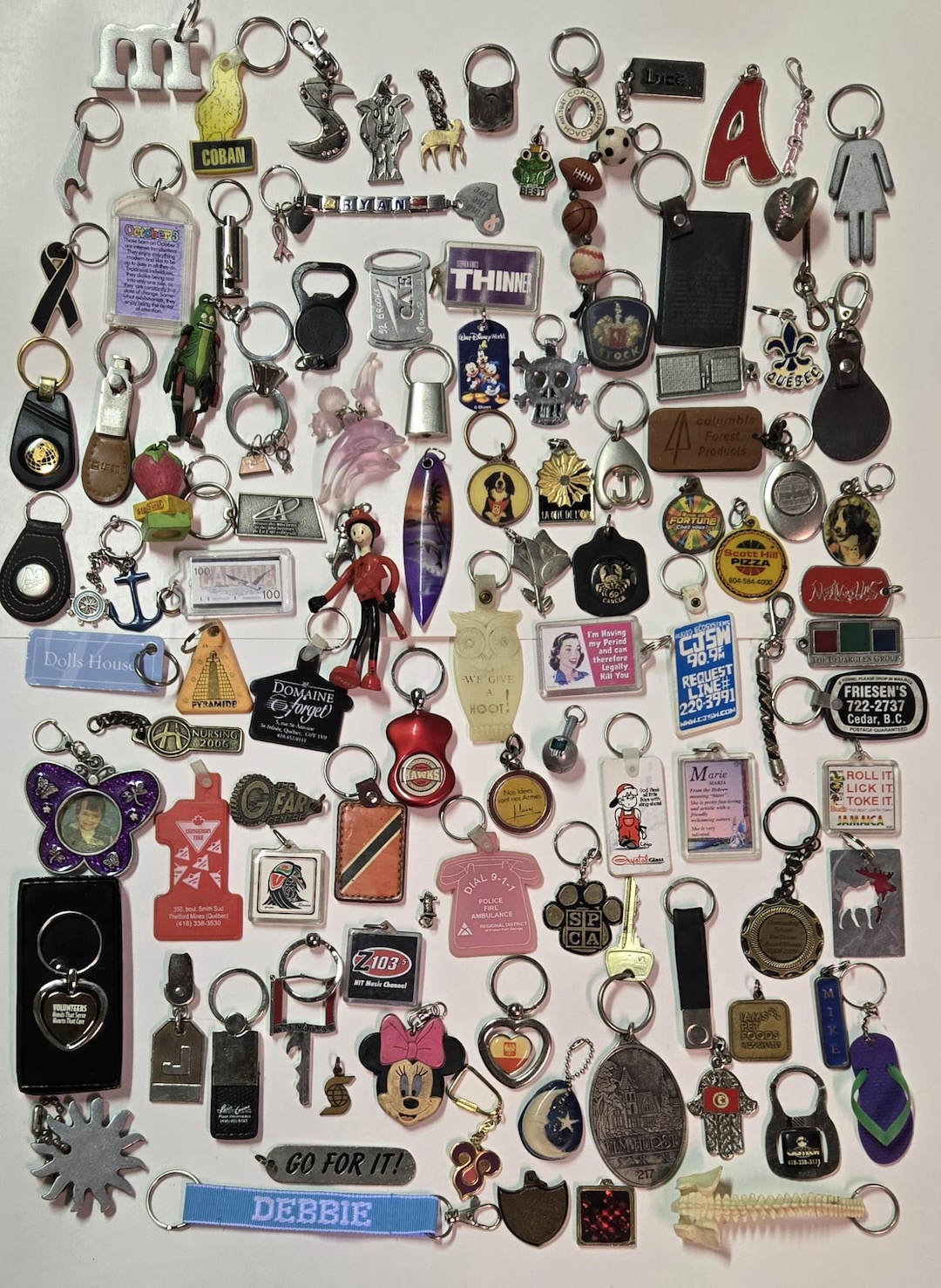 Huge Lot 100+ Vintage and Modern Keychains Advertising Novelty ...