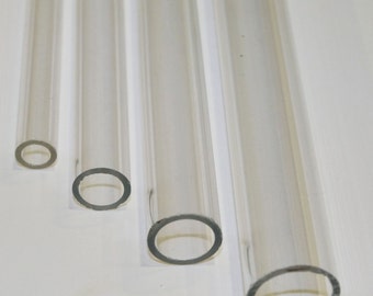 6" Length Clear Acrylic Plastic Plexiglass Tube Lucite Pick Diameter Outside 3/8" 1/2" 5/8" 3/4"