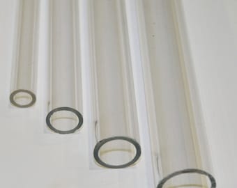 24&quot; Length Clear Acrylic Plastic Plexiglass Tube Lucite Pick Diameter Outside 3/8&quot; 1/2&quot; 5/8&quot; 3/4&quot; DYI Project